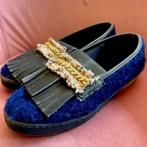Miista (Rare) Flats / dark blue/ worn only once
